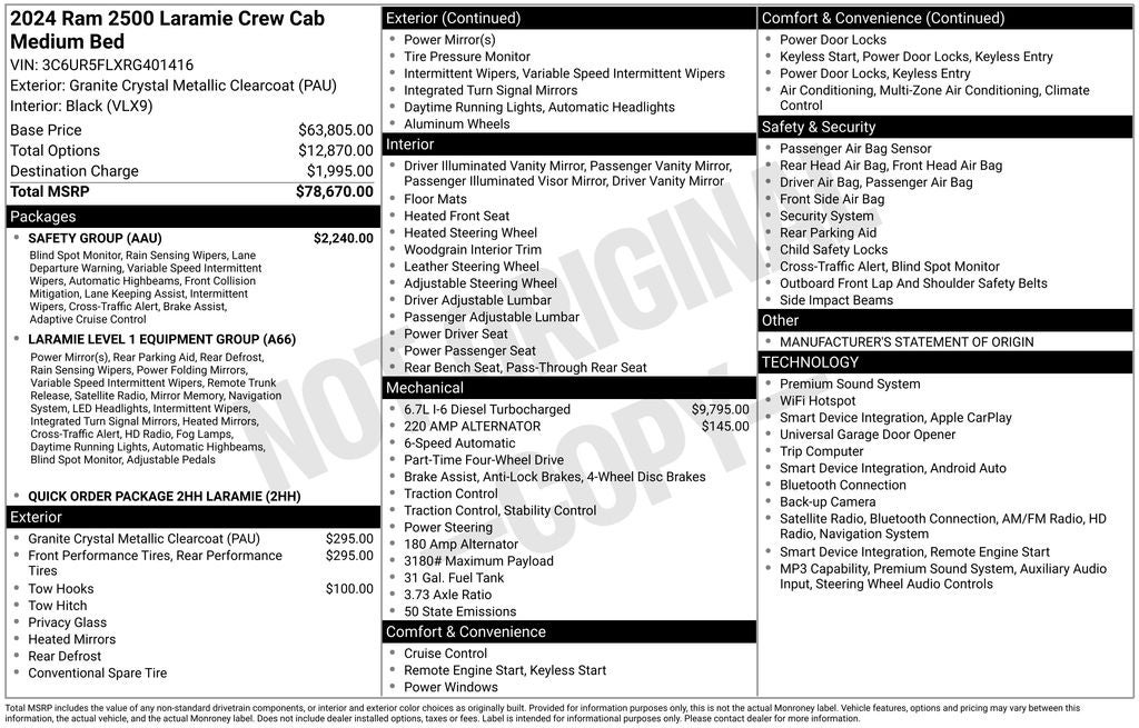 ram ram 2500 pickup 2024 3C6UR5FLXRG401416 image ram ram 2500 pickup 2024 3C6UR5FLXRG401416 image
